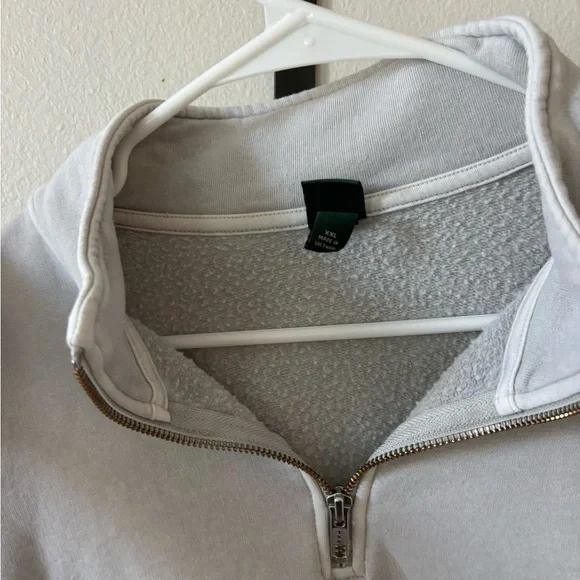 Wild Fable Light Gray Quarter-Zip Sweatshirt - Picture 3 of 5